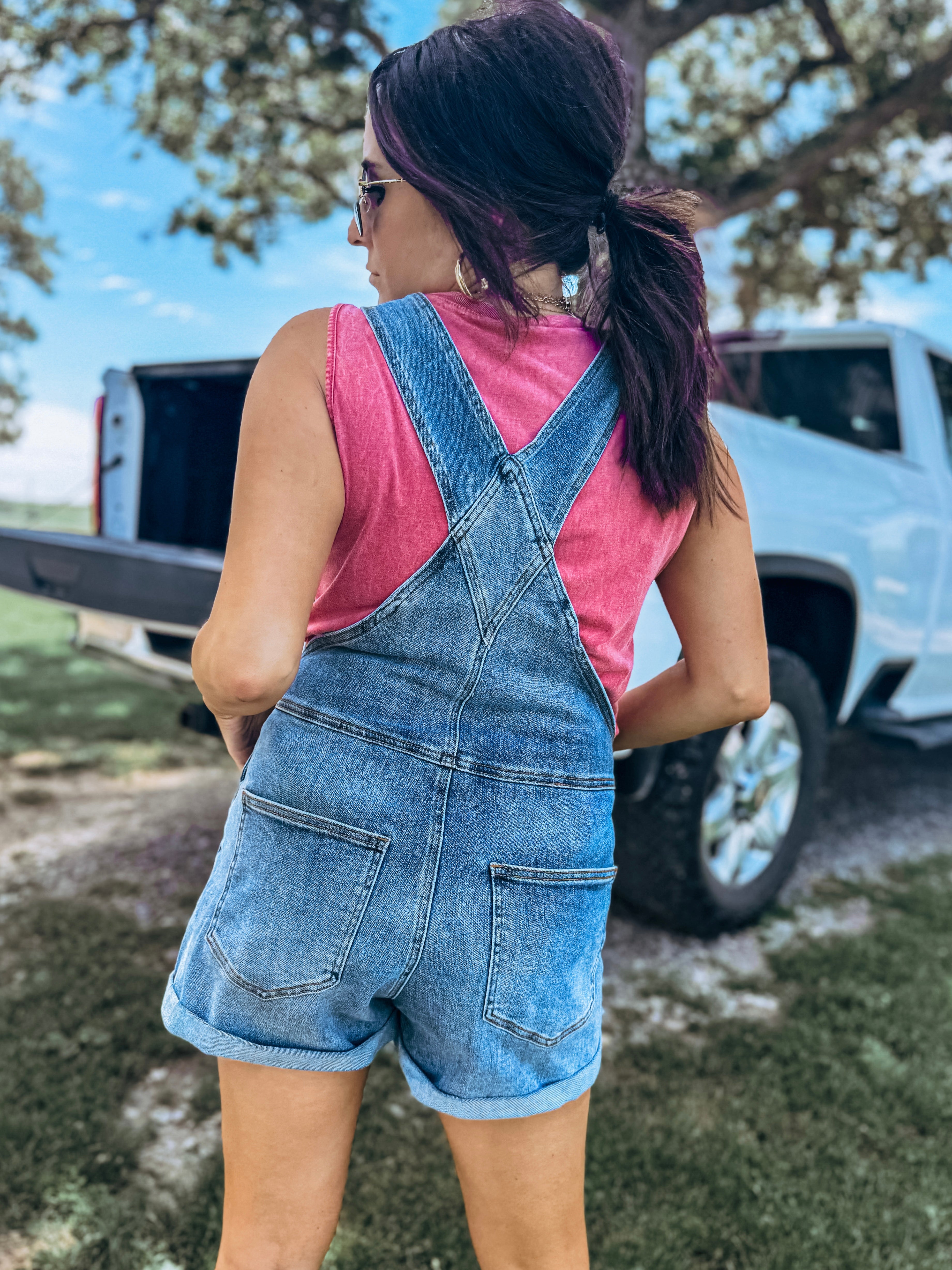 Young Love & Saturday Nights Denim Bib Overalls