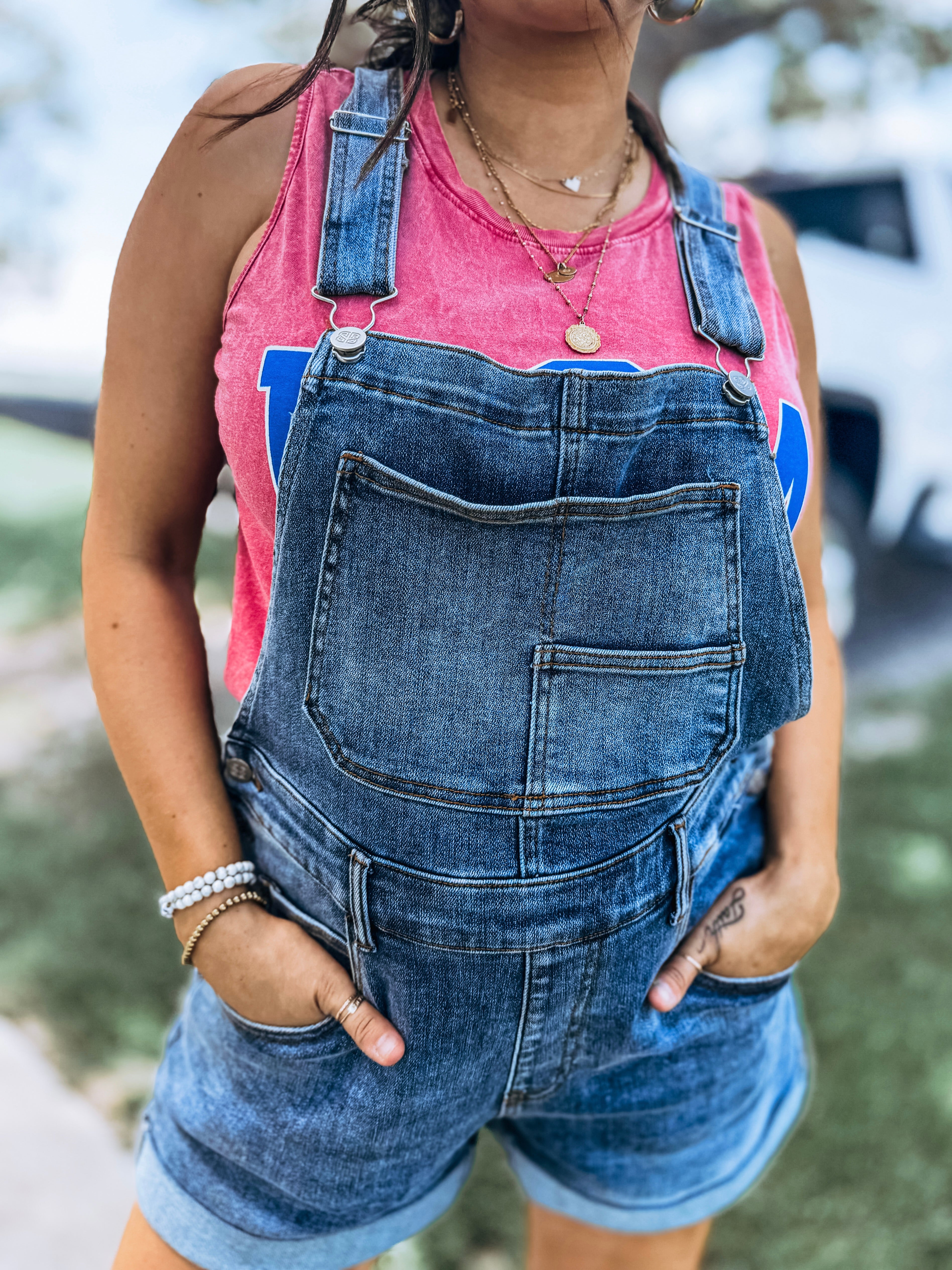 Young Love & Saturday Nights Denim Bib Overalls