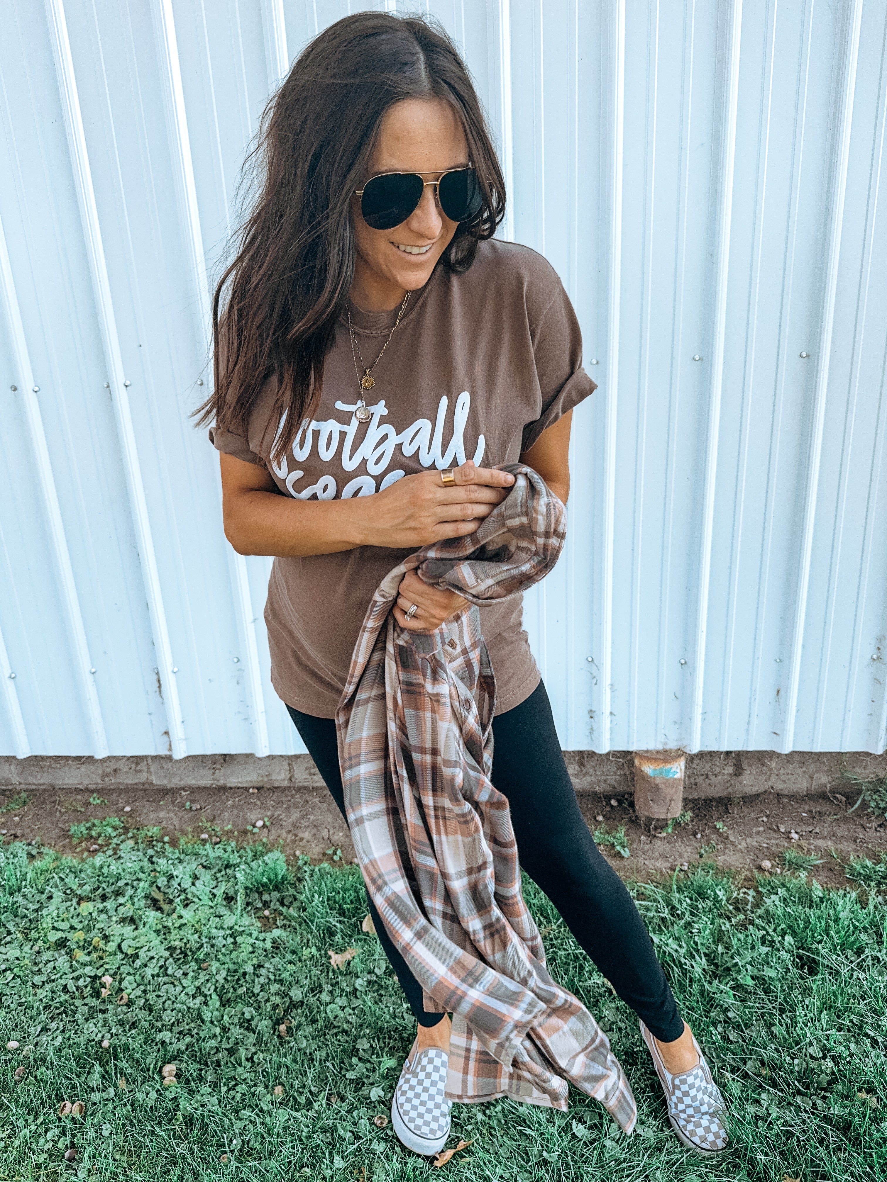 Football Season Puff Tee in Espresso