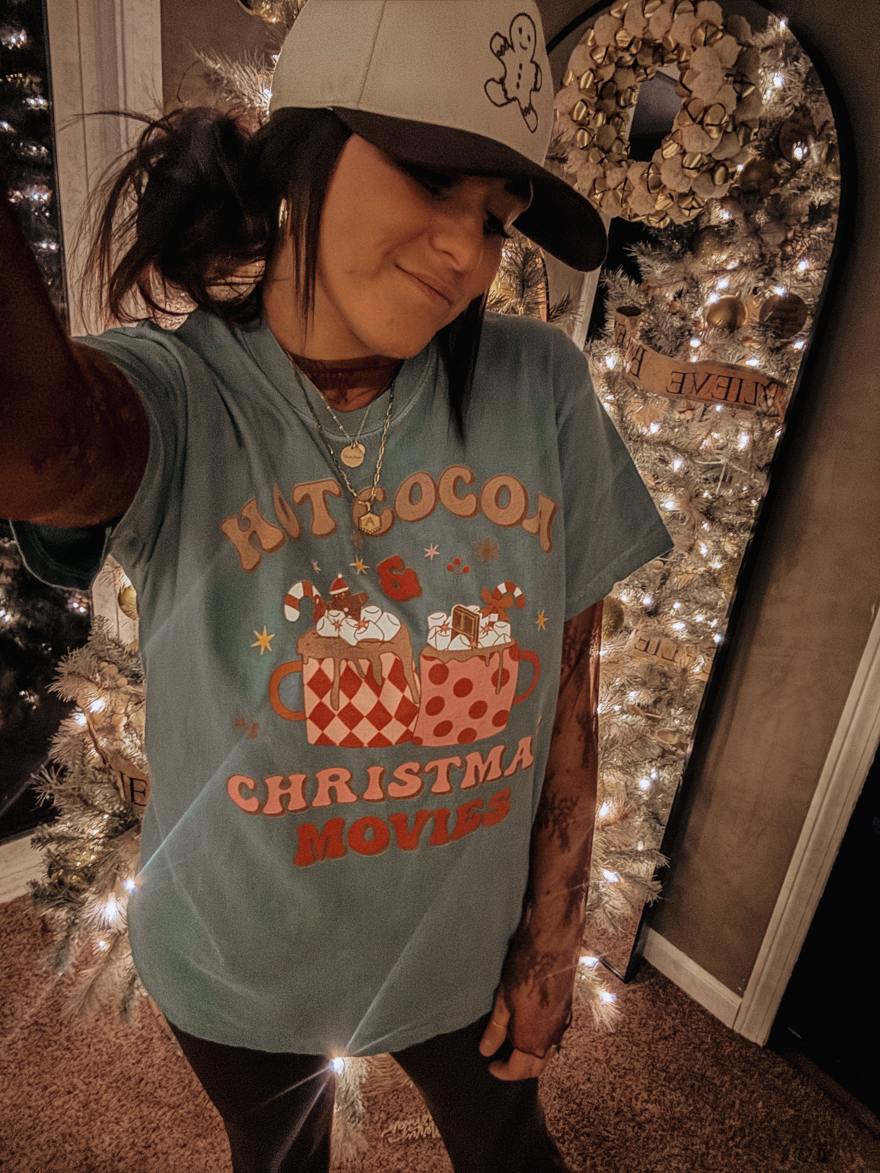 Hot Cocoa & Christmas Movies Tee