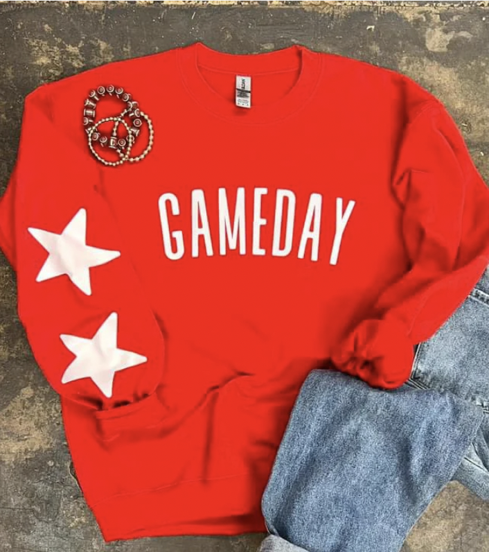 Star Red Gameday Crewneck